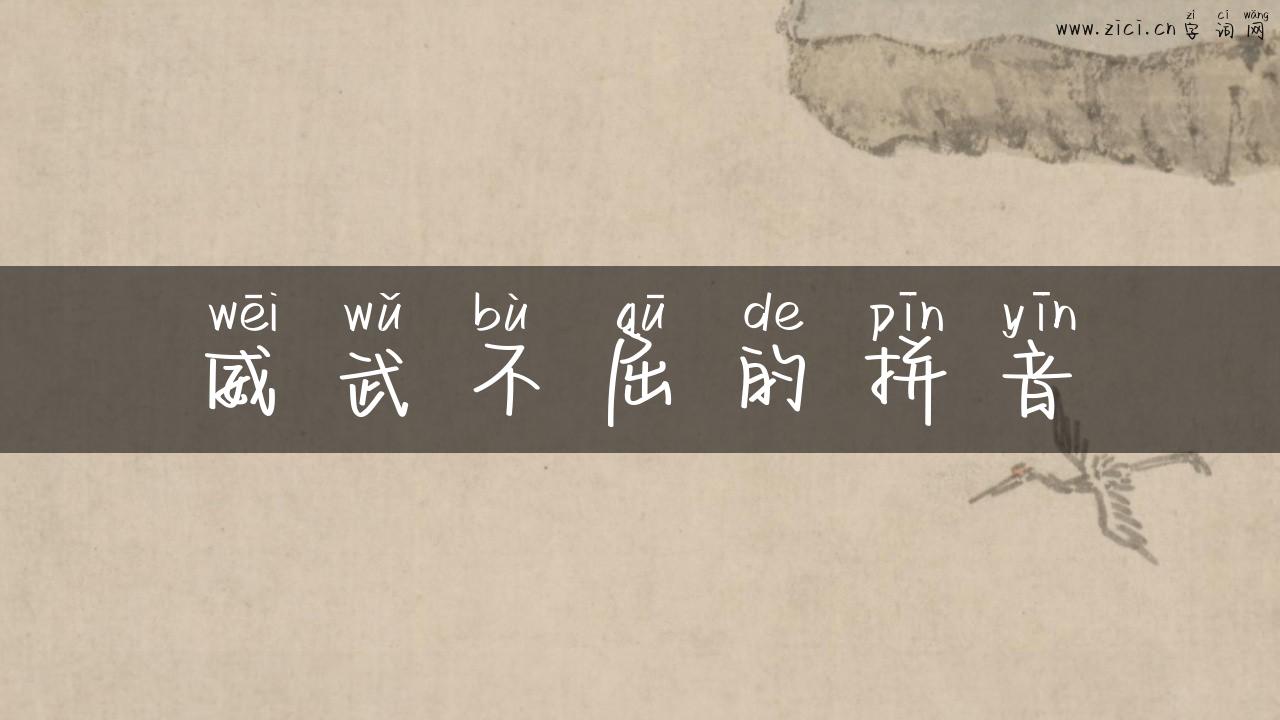 威武不屈的拼音