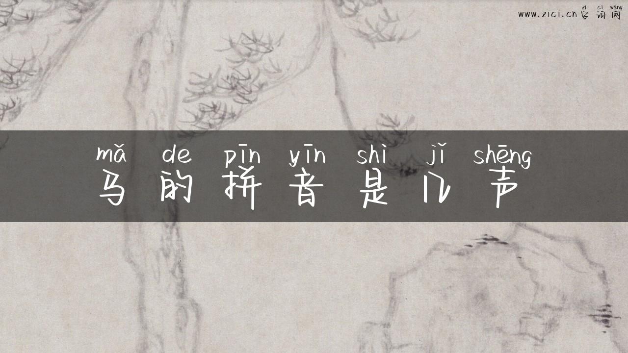 马的拼音是几声