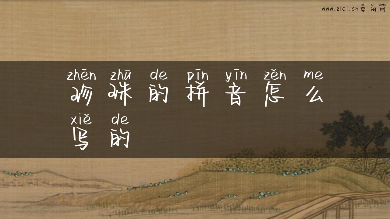 珍珠的拼音怎么写的