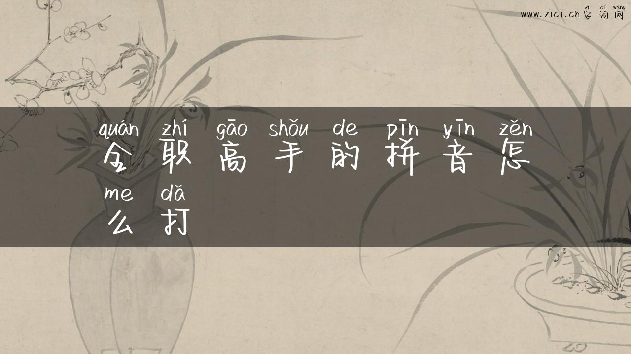 全职高手的拼音怎么打