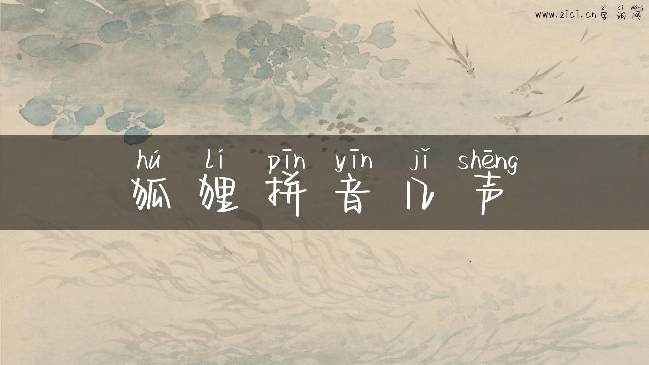 狐狸拼音几声