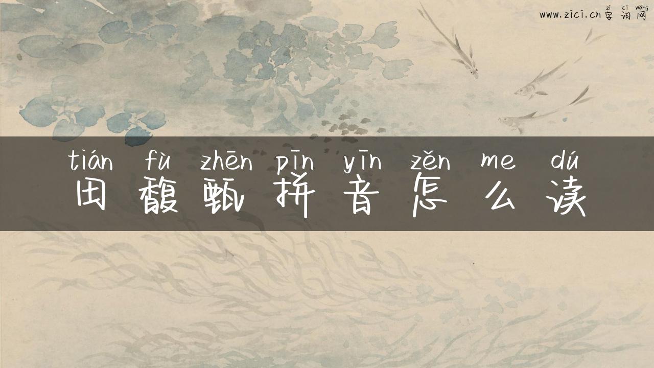 田馥甄拼音怎么读