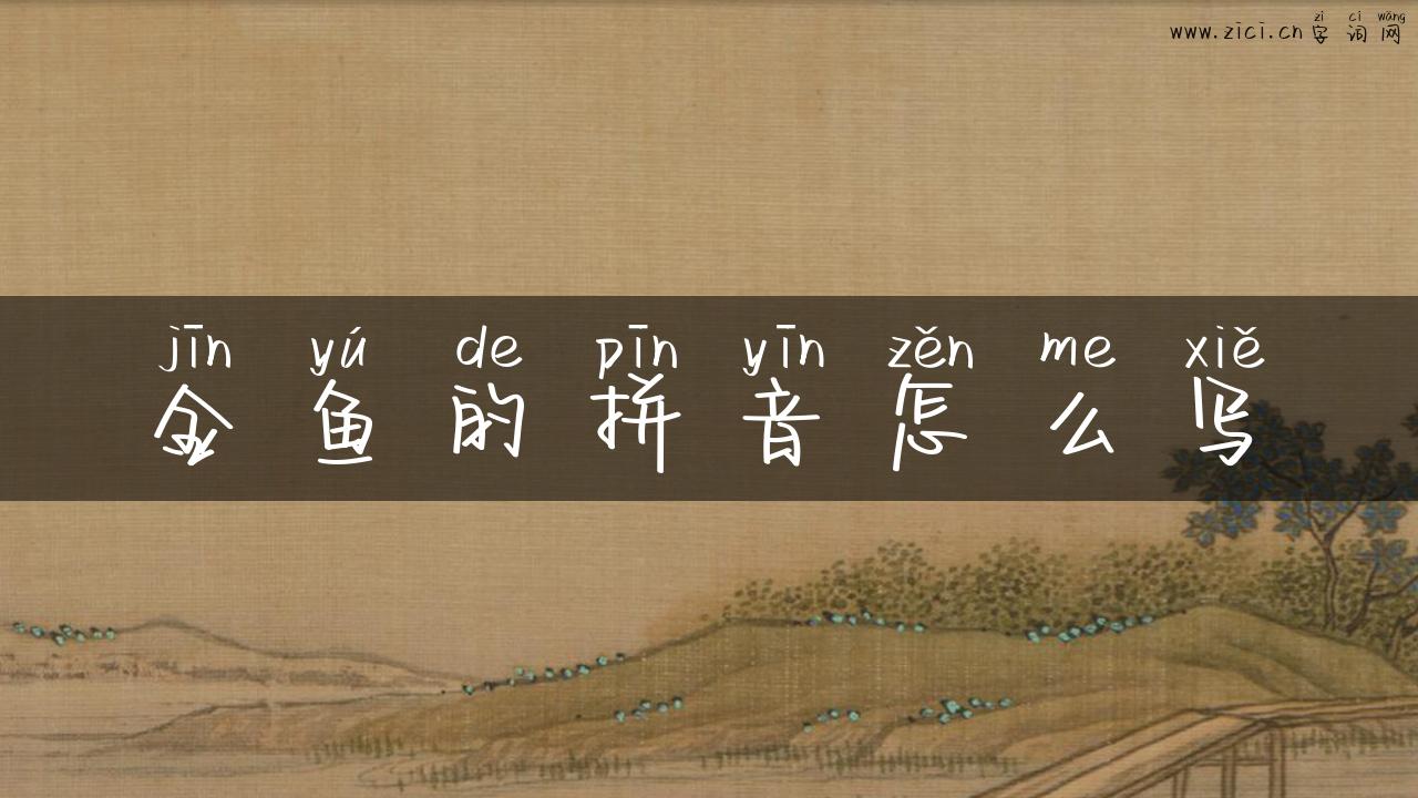 金鱼的拼音怎么写