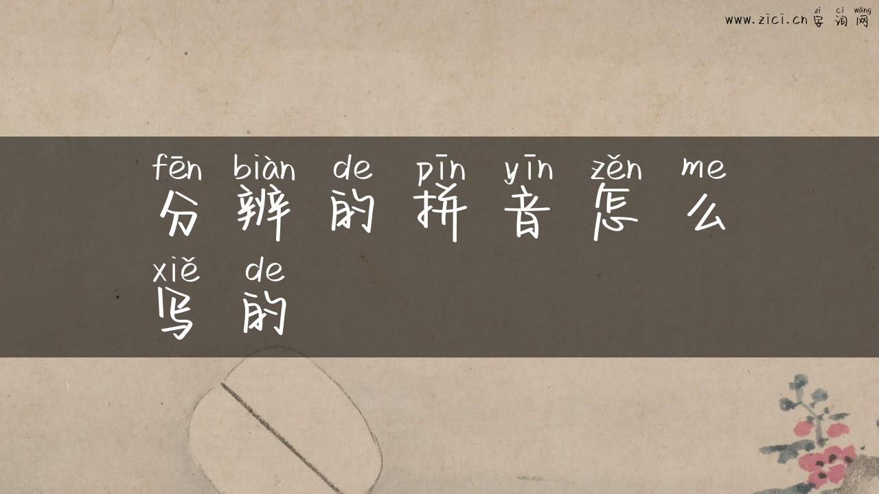 分辨的拼音怎么写的