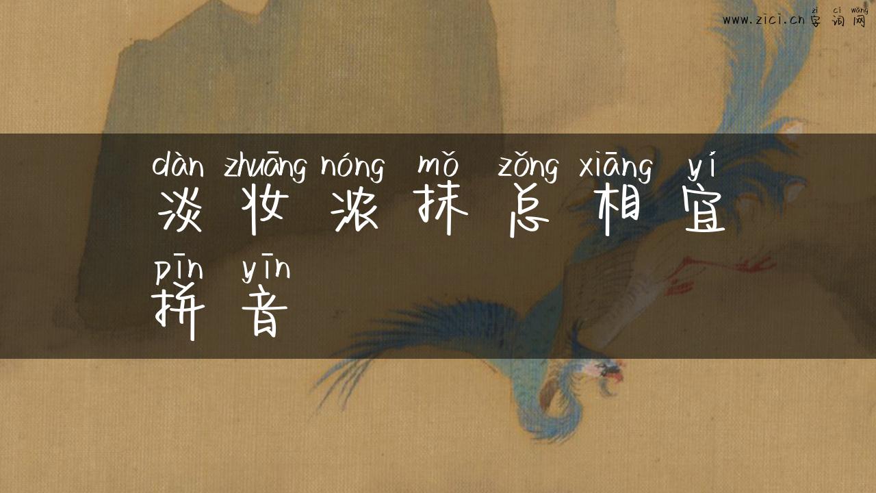 淡妆浓抹总相宜拼音