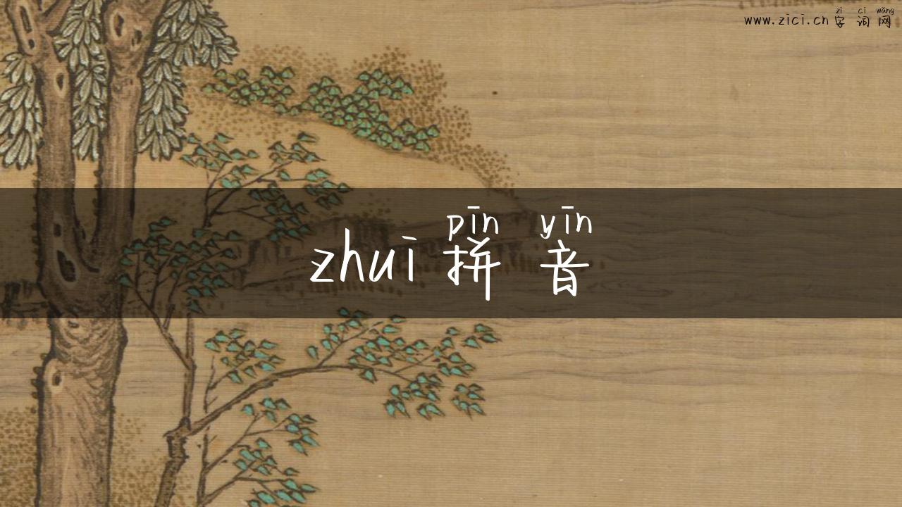 zhui拼音