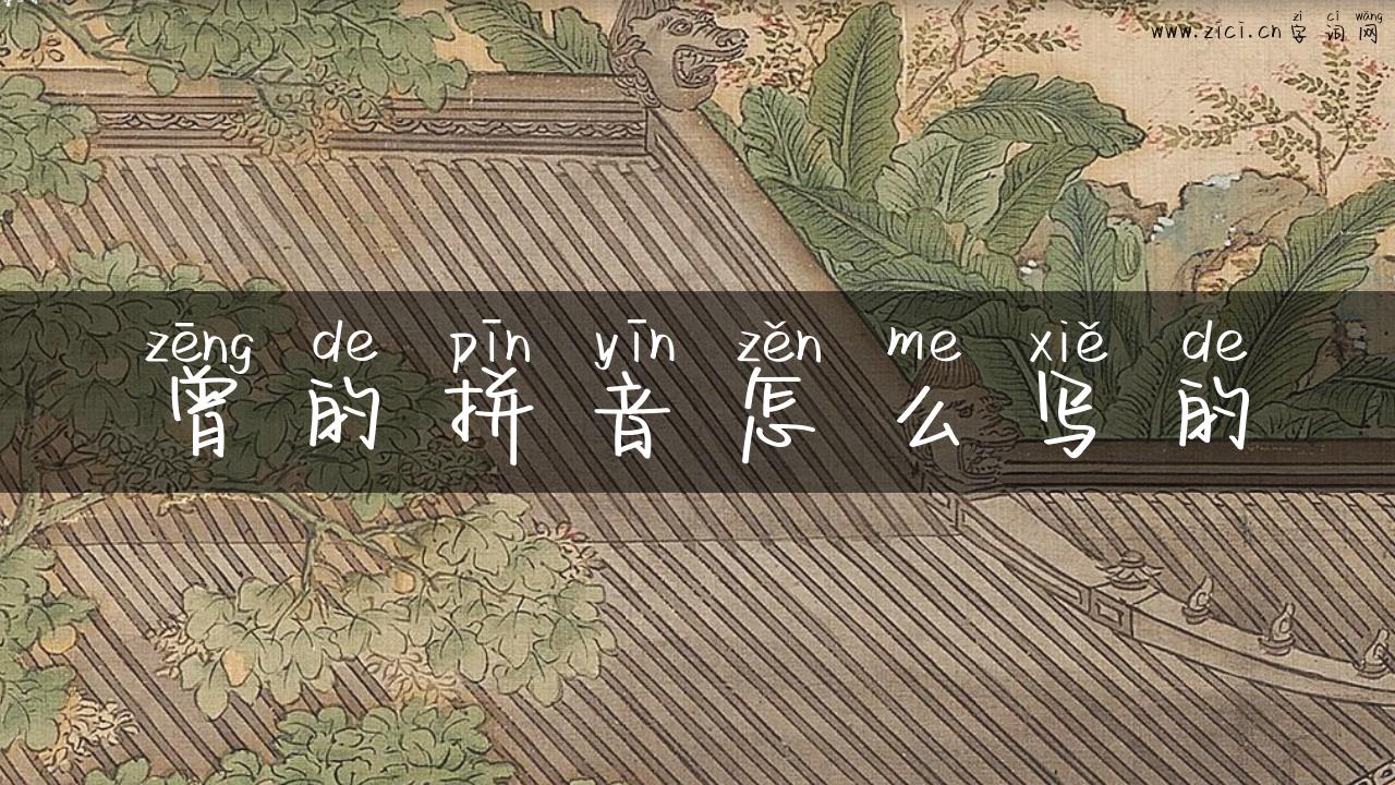 曾的拼音怎么写的