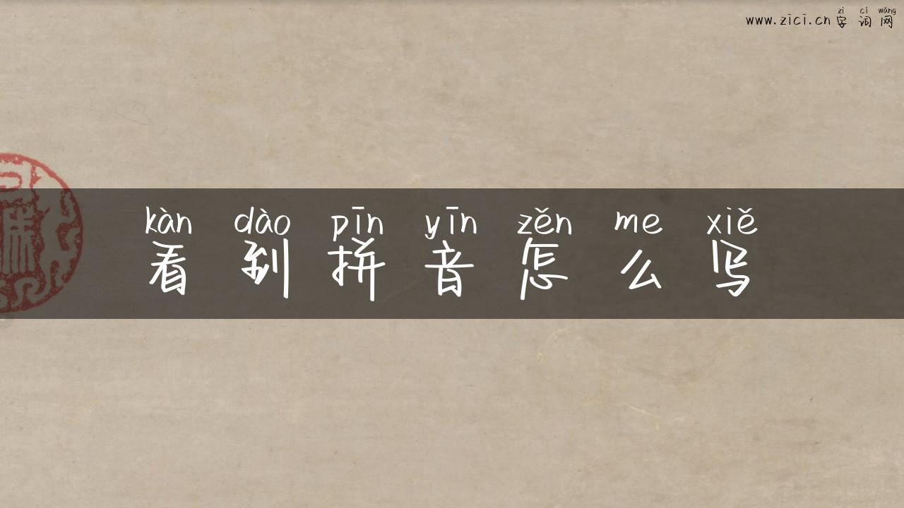 看到拼音怎么写