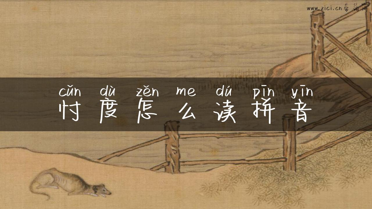 忖度怎么读拼音