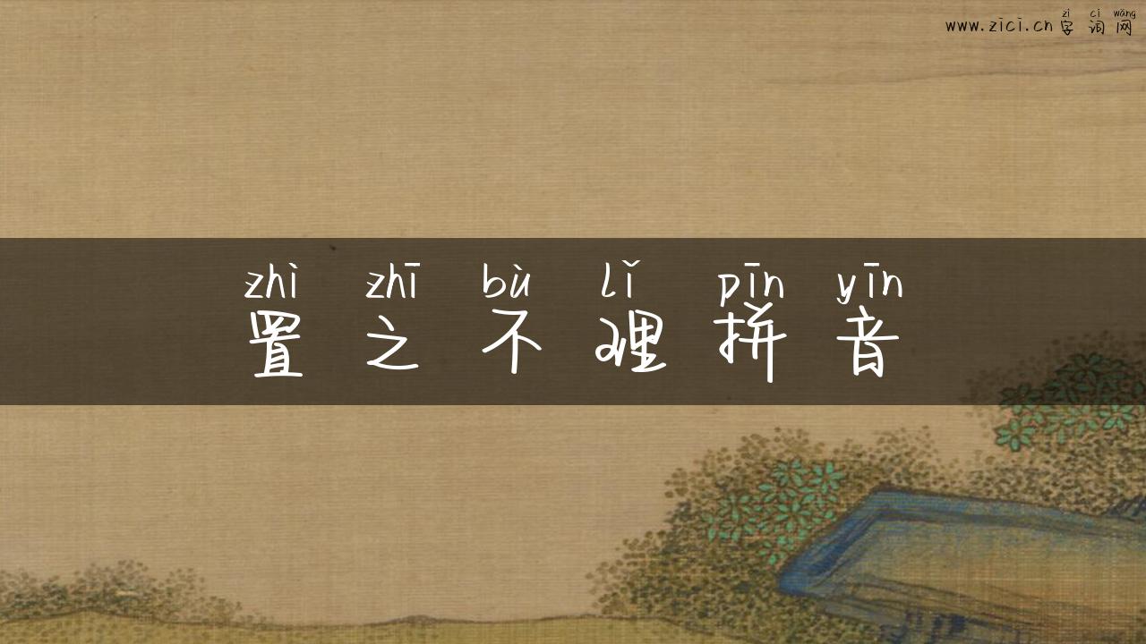 置之不理拼音