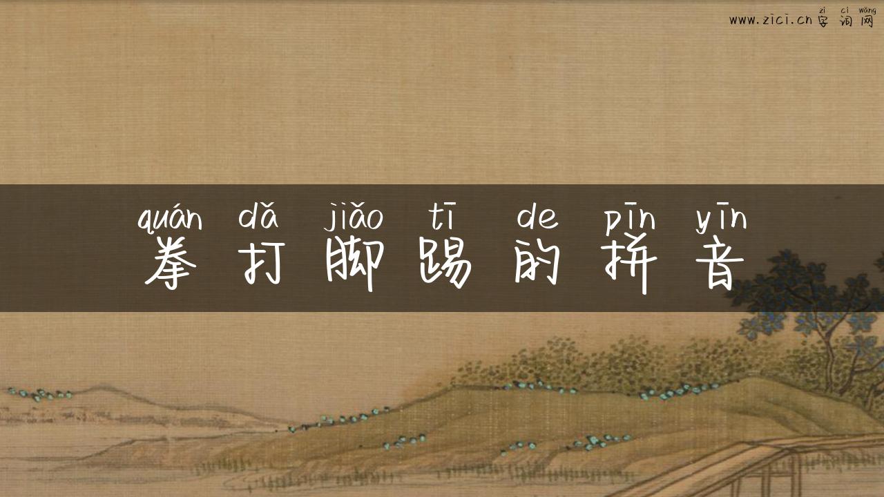 拳打脚踢的拼音