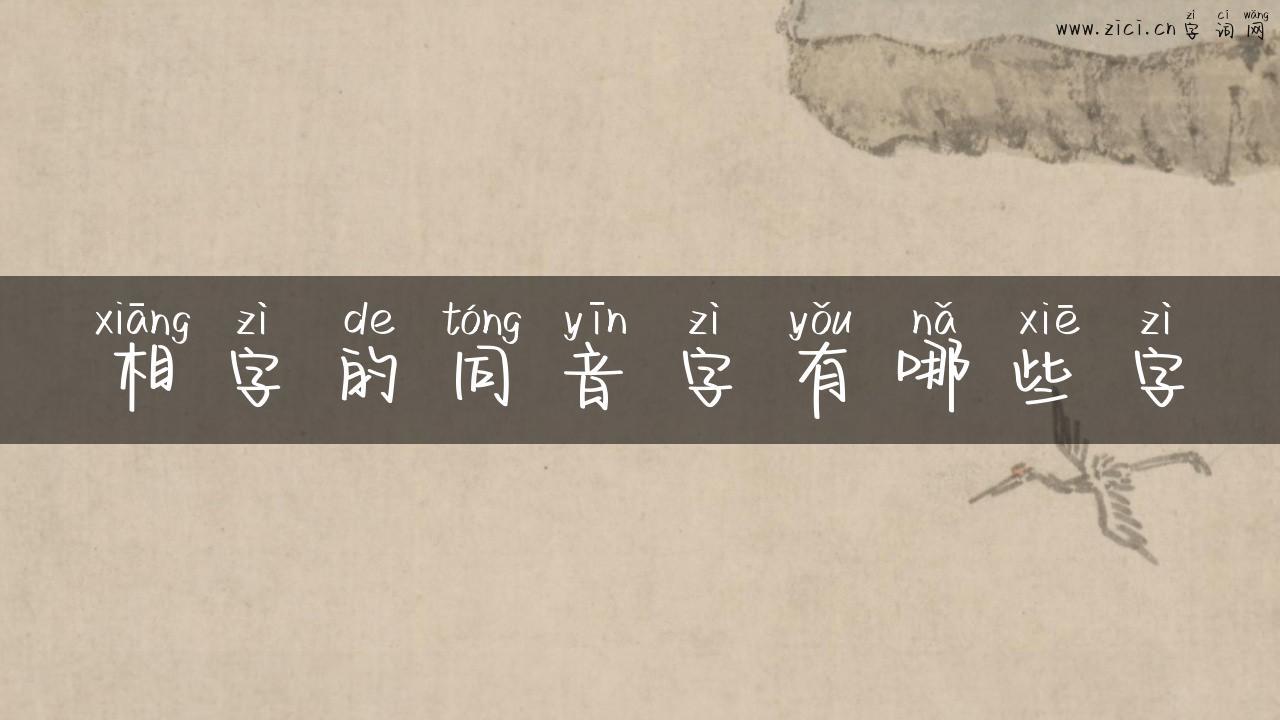 相字的同音字有哪些字