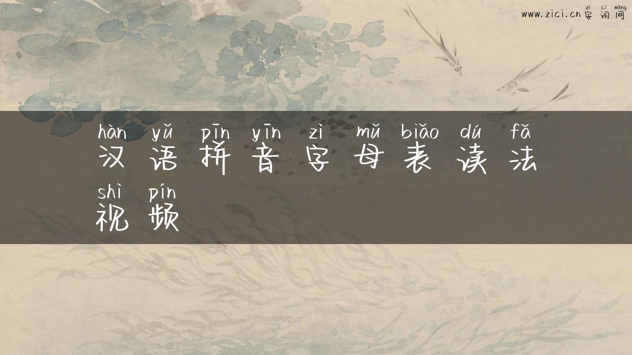 汉语拼音字母表读法视频