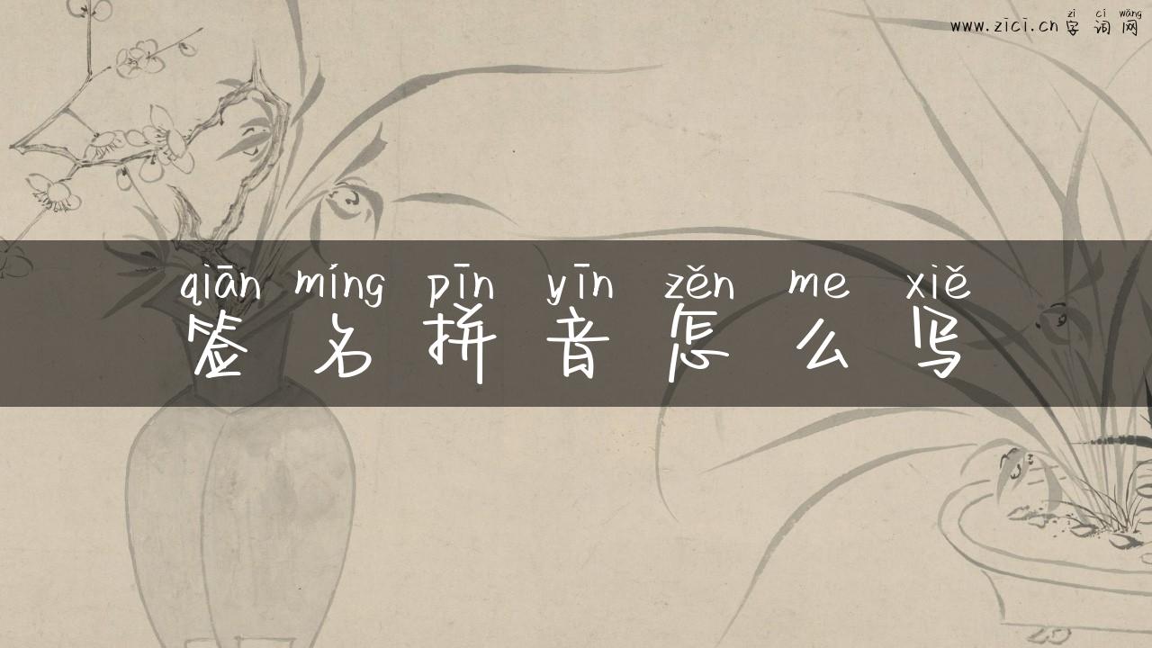 签名拼音怎么写