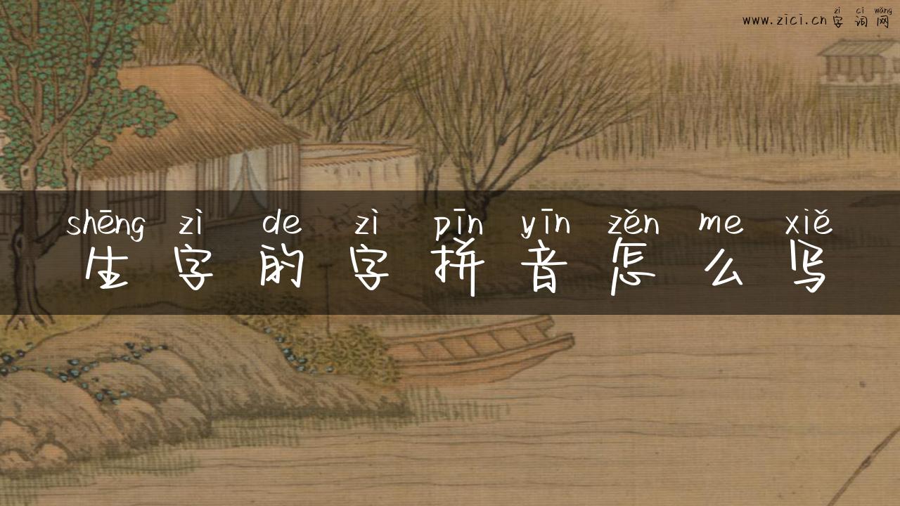 生字的字拼音怎么写