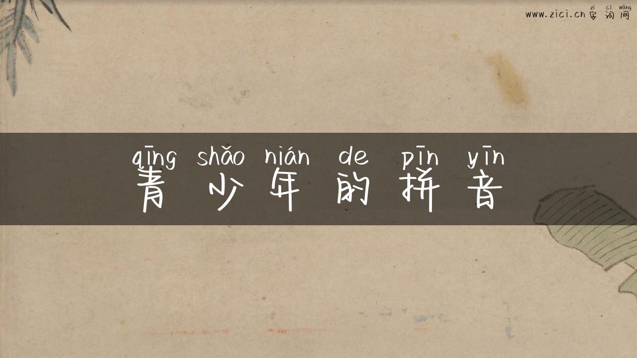 青少年的拼音