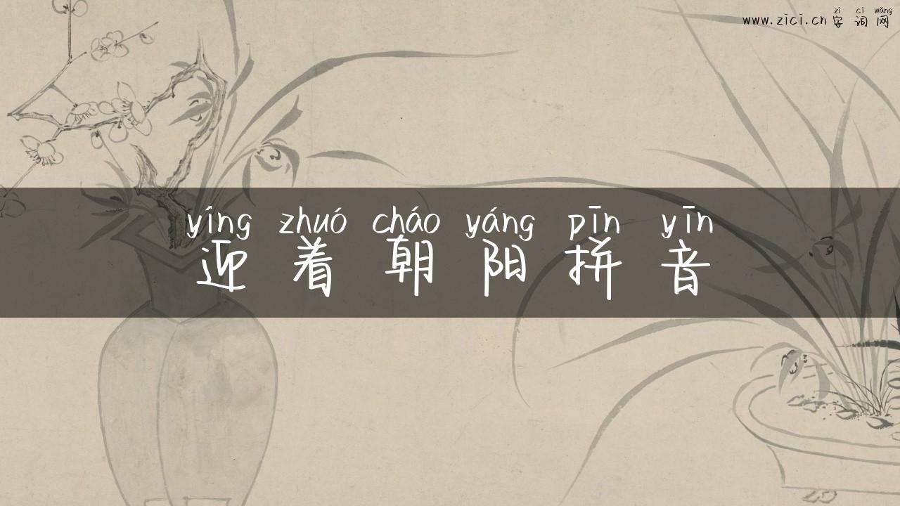 迎着朝阳拼音