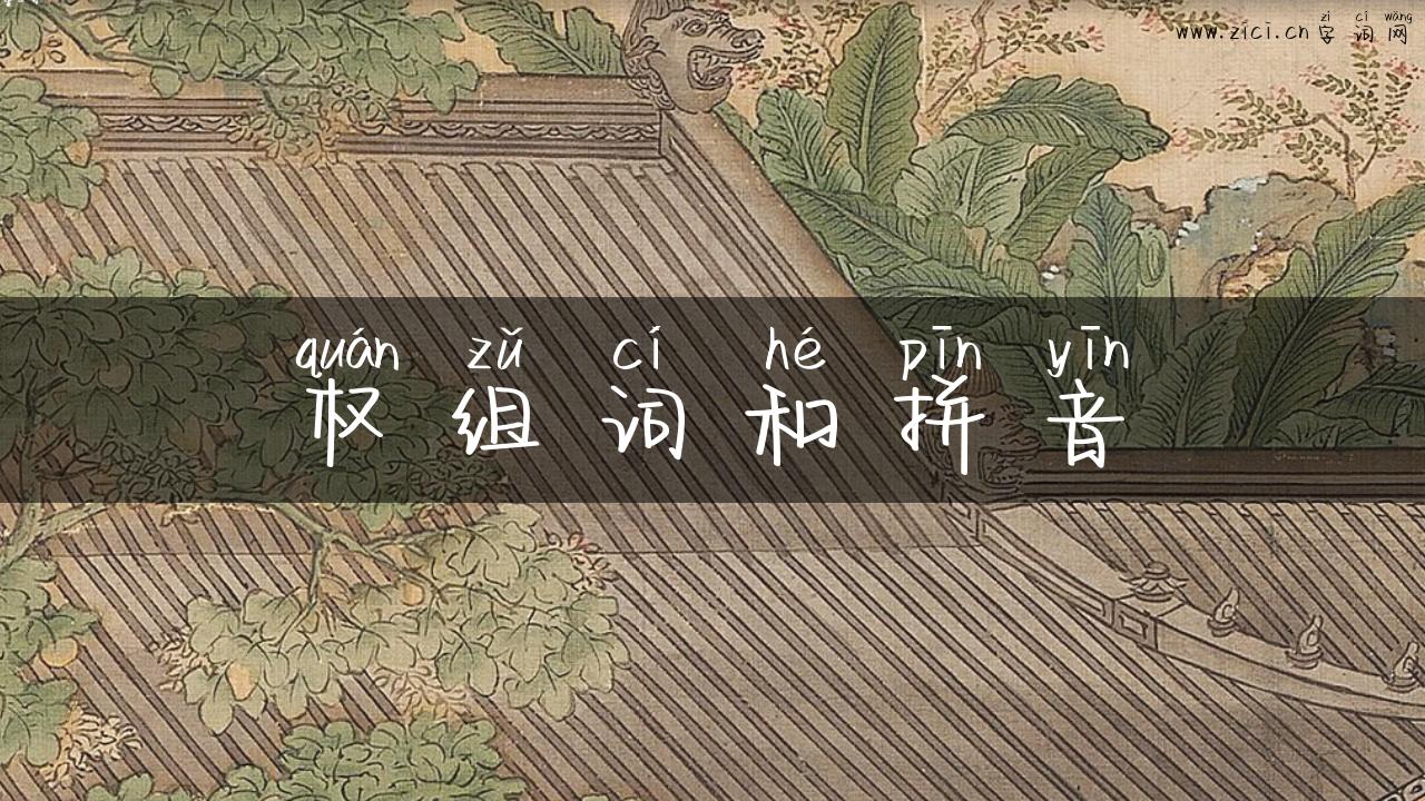 权组词和拼音