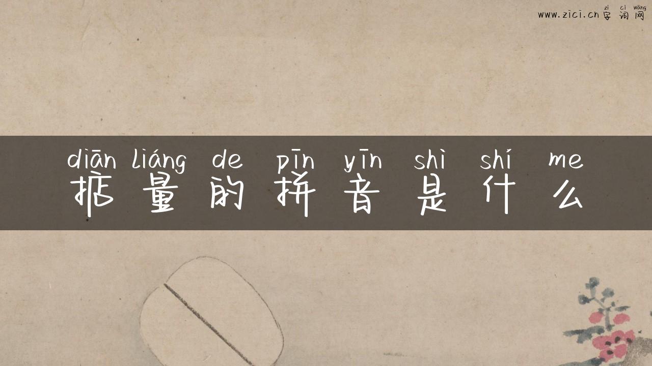 掂量的拼音是什么