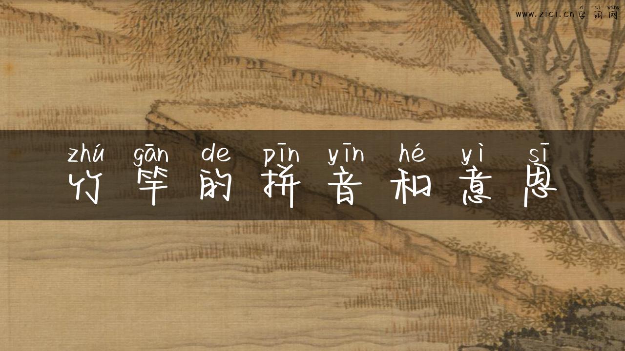 竹竿的拼音和意思