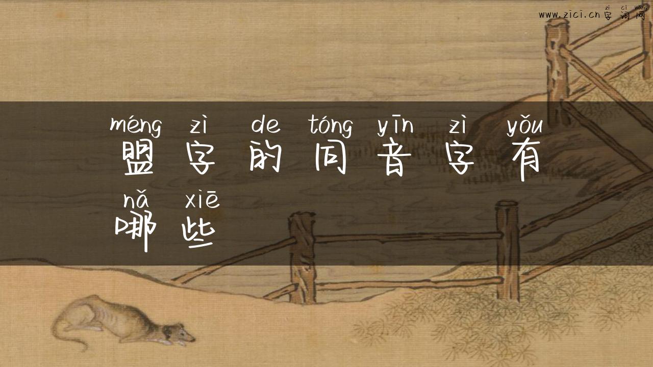 盟字的同音字有哪些