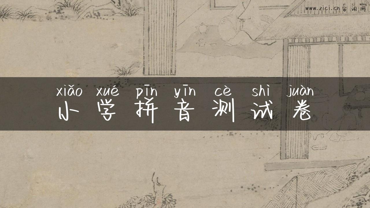 小学拼音测试卷