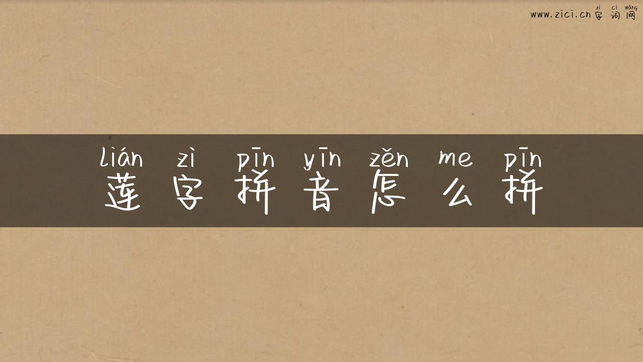 莲字拼音怎么拼