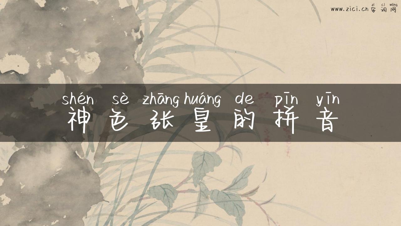 神色张皇的拼音