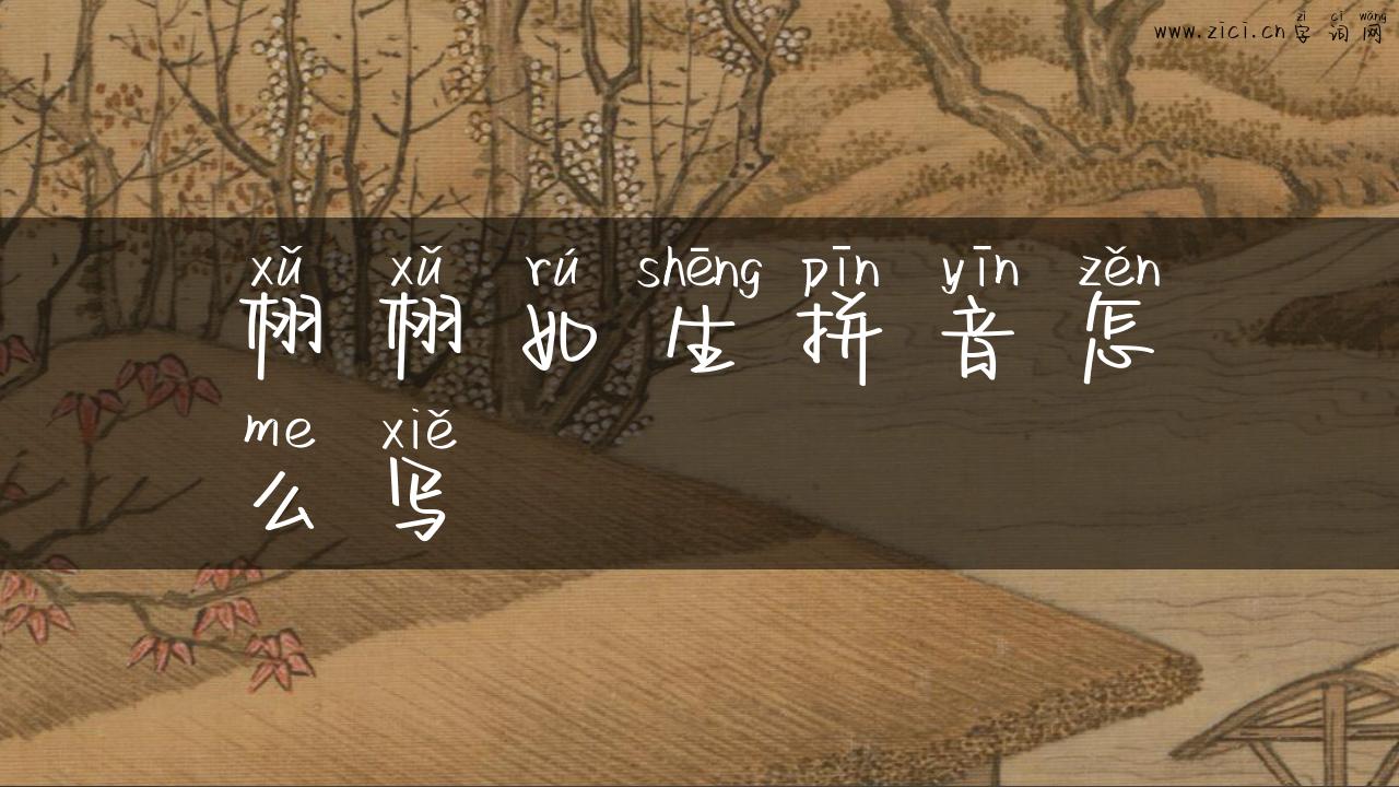 栩栩如生拼音怎么写