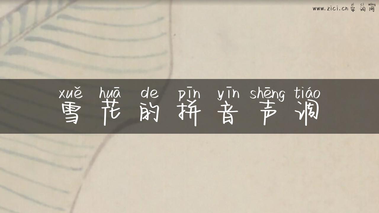 雪花的拼音声调