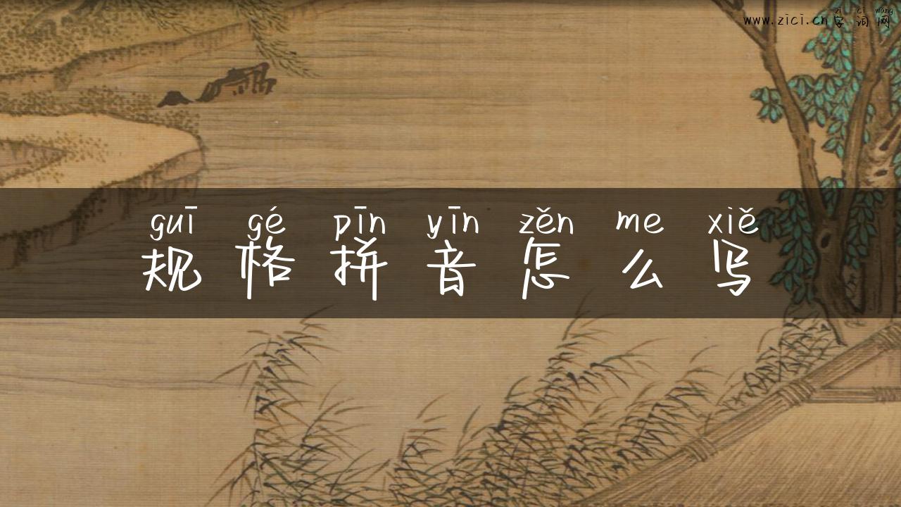 规格拼音怎么写