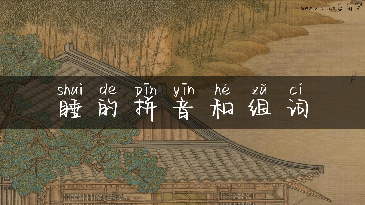 睡的拼音和组词