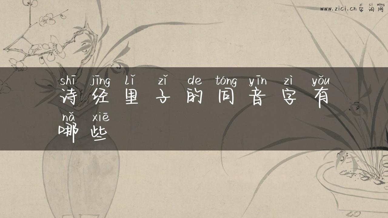 诗经里子的同音字有哪些