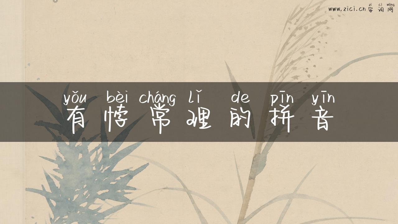 有悖常理的拼音