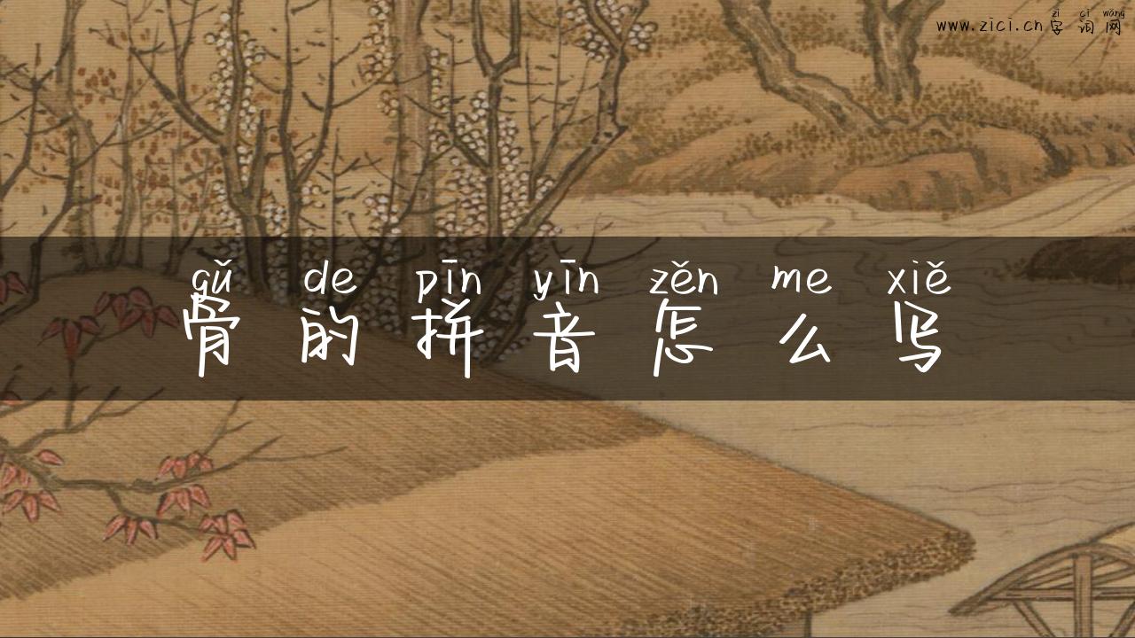 骨的拼音怎么写