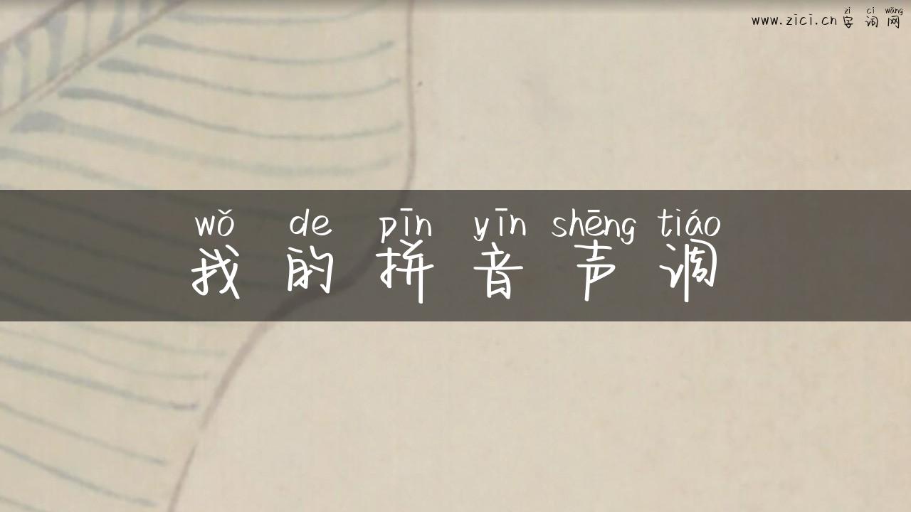 我的拼音声调