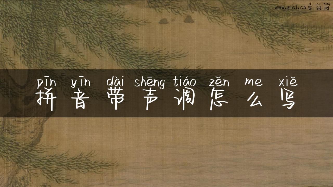 拼音带声调怎么写