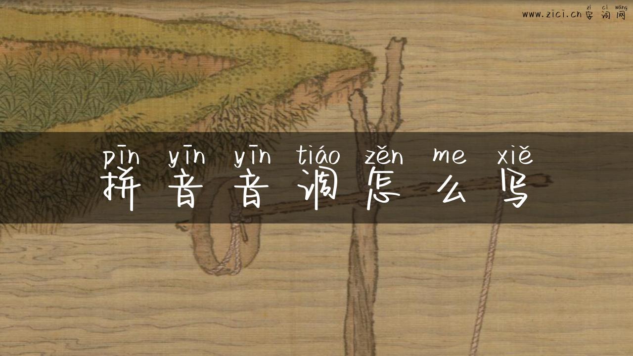 拼音音调怎么写