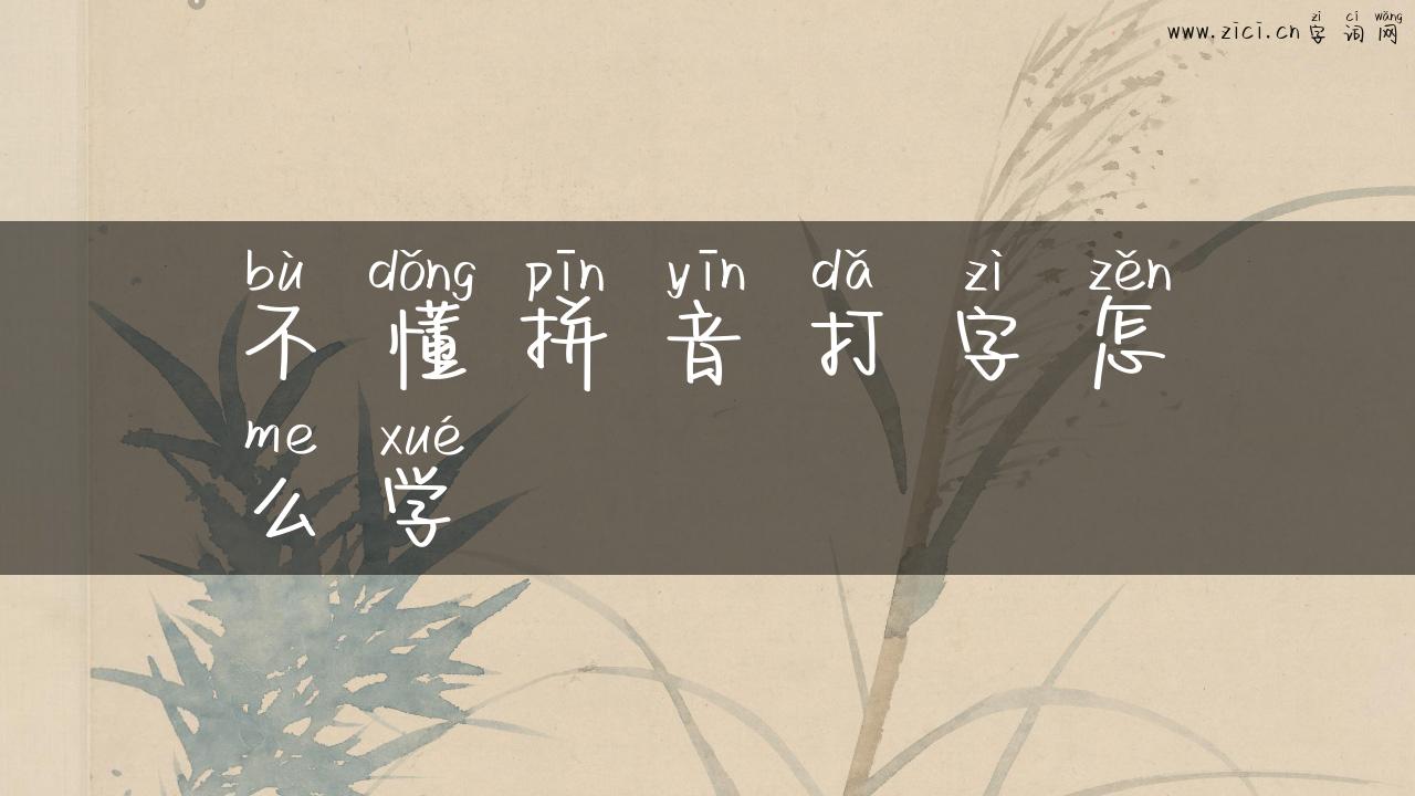 不懂拼音打字怎么学