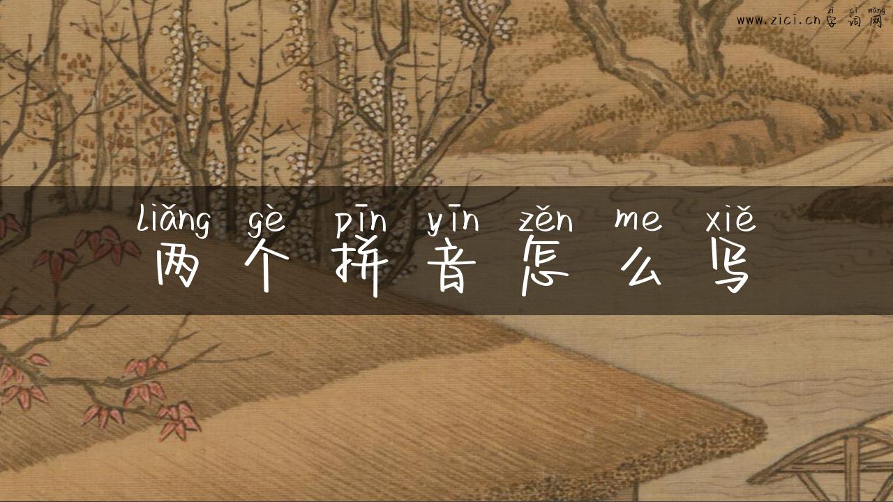 两个拼音怎么写