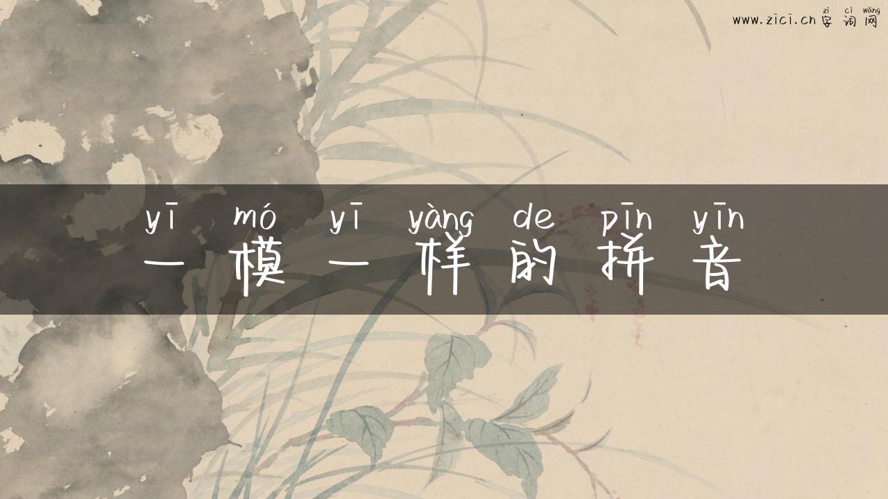 一模一样的拼音