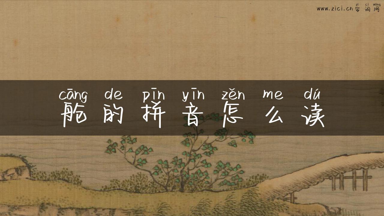 舱的拼音怎么读
