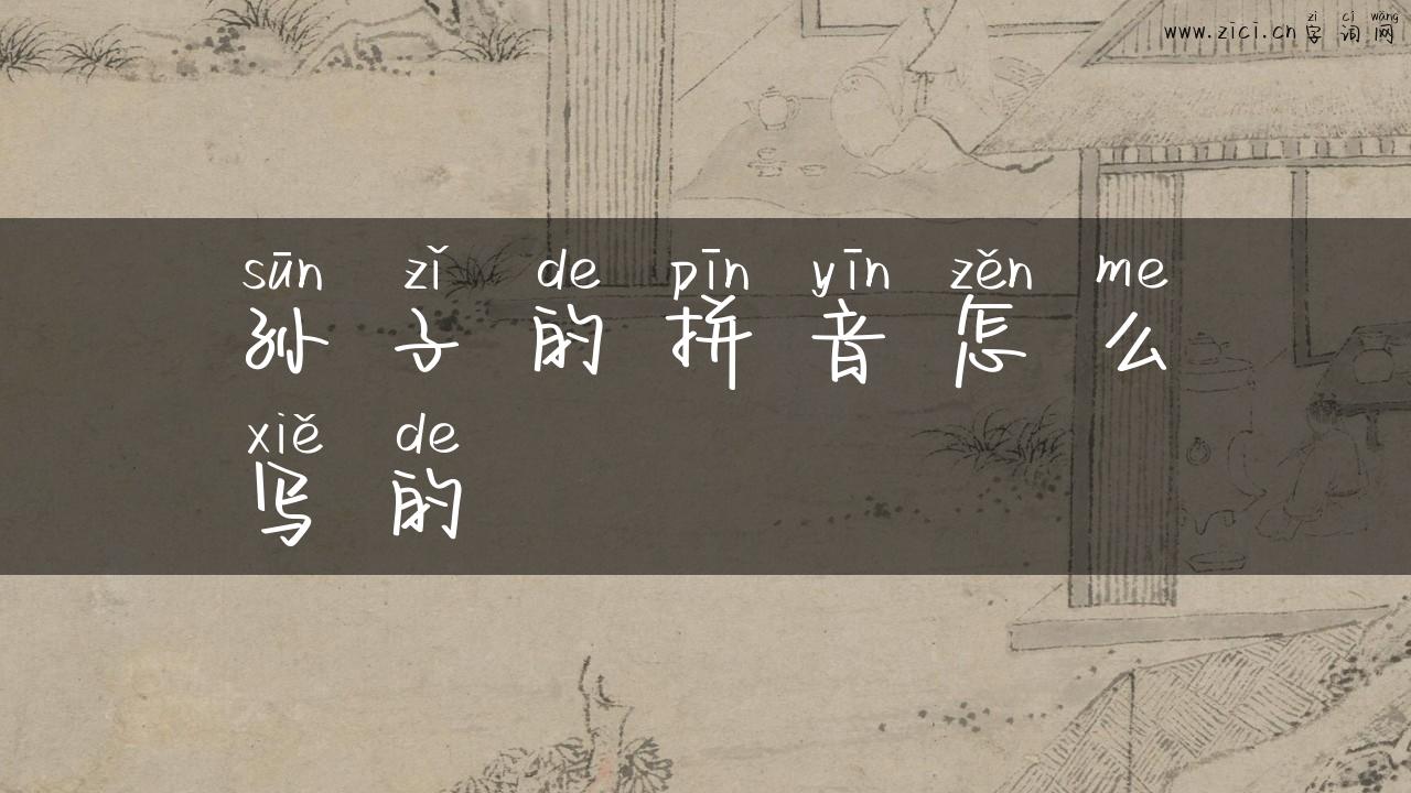 孙子的拼音怎么写的