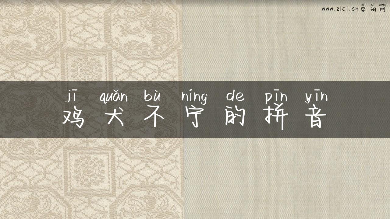 鸡犬不宁的拼音
