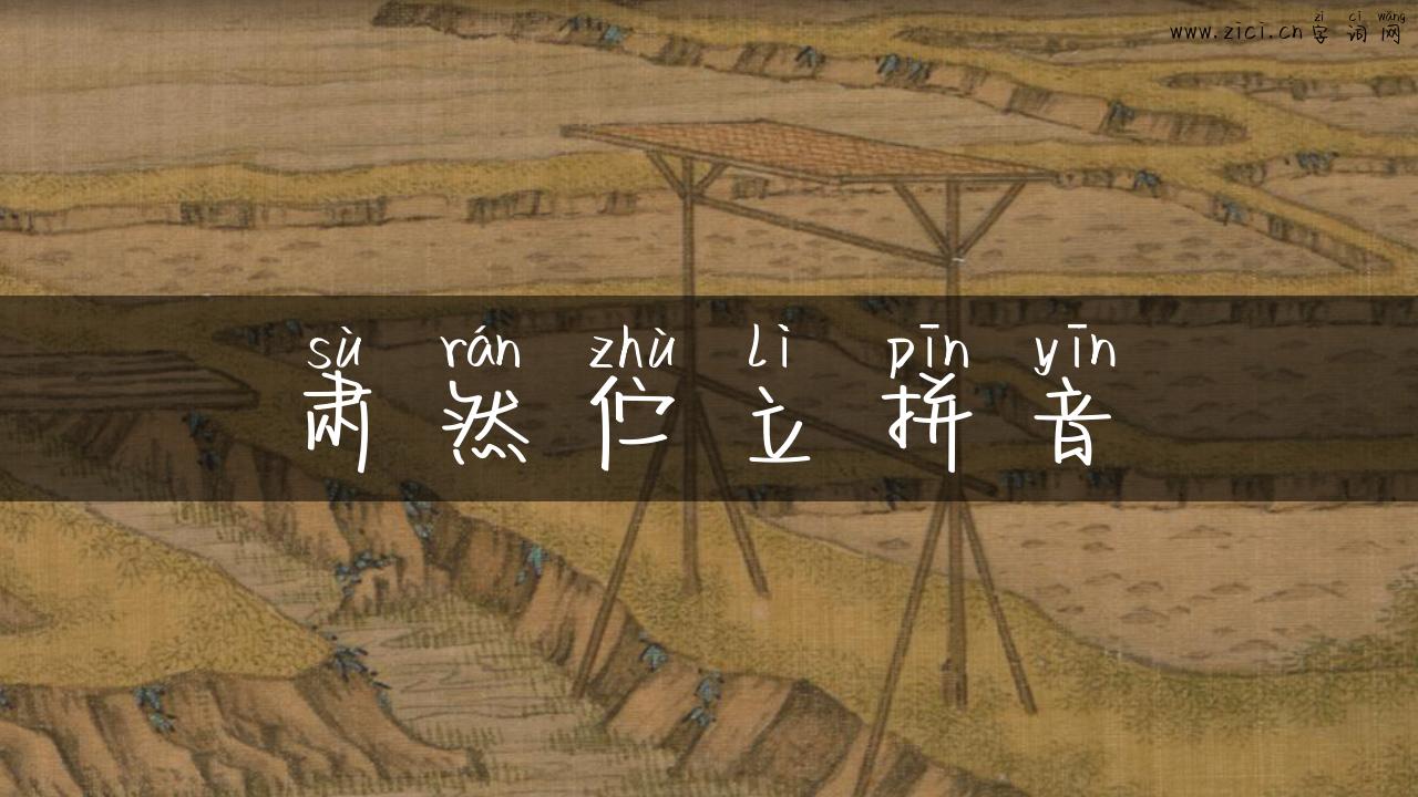 肃然伫立拼音