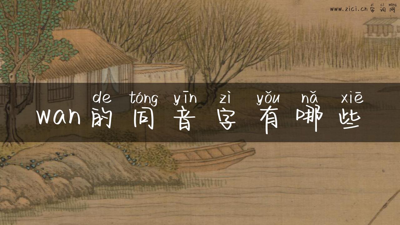 wan的同音字有哪些