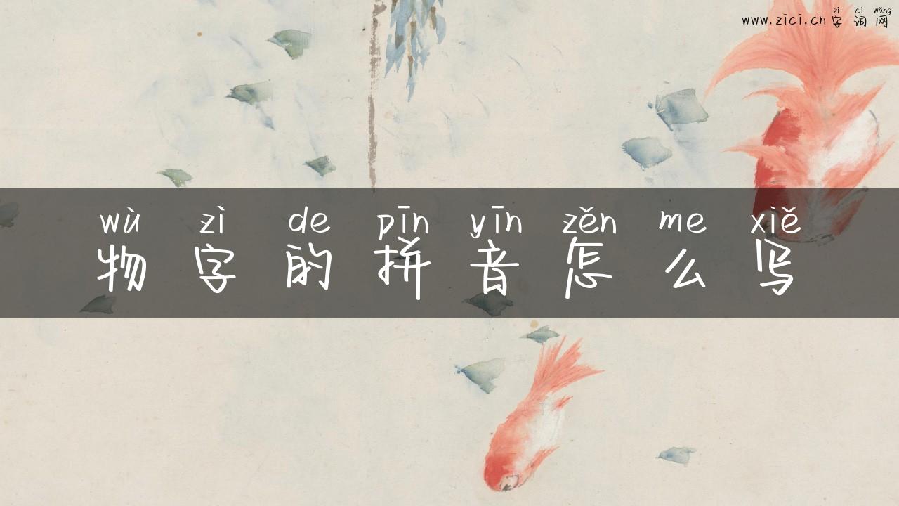物字的拼音怎么写
