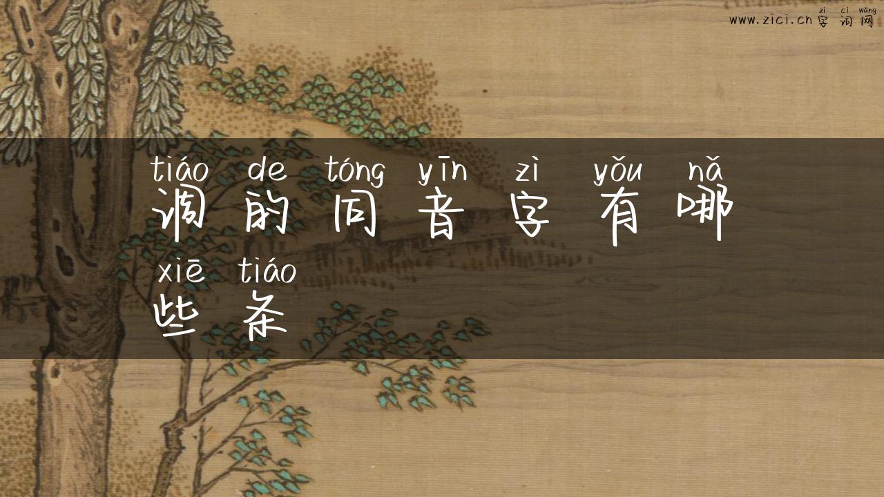 调的同音字有哪些条