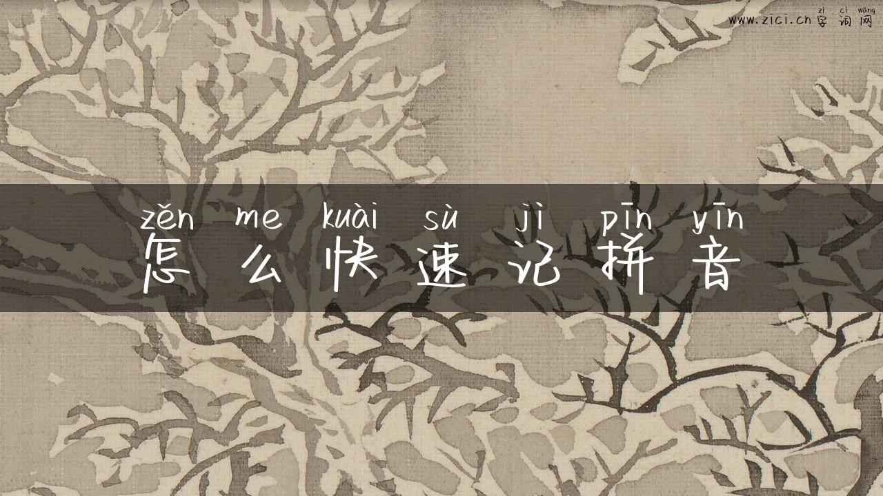 怎么快速记拼音