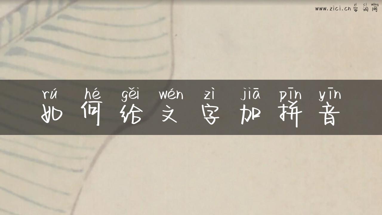 如何给文字加拼音